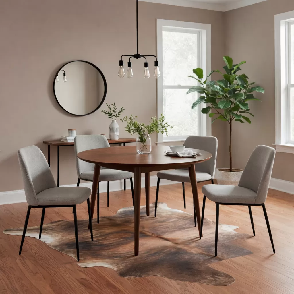 Black cowhide rug versatile styling