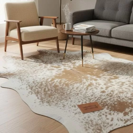 Brown cowhide rug preview 2