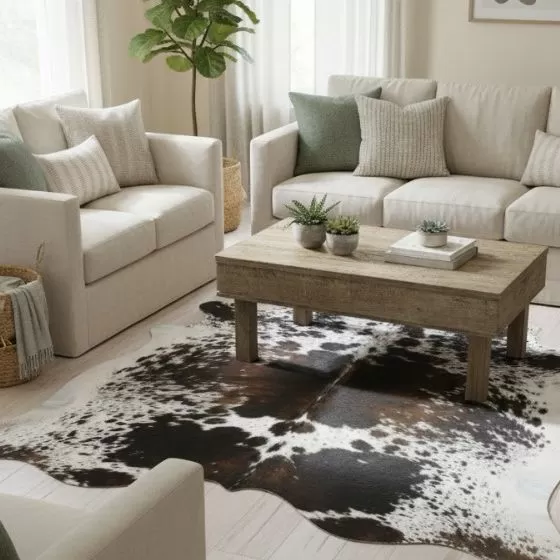 Brown cowhide rug preview 2