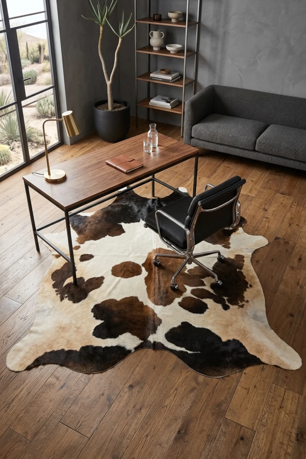 Heritage Tricolor Cowhide Rug 7'11" L X 5'11" W