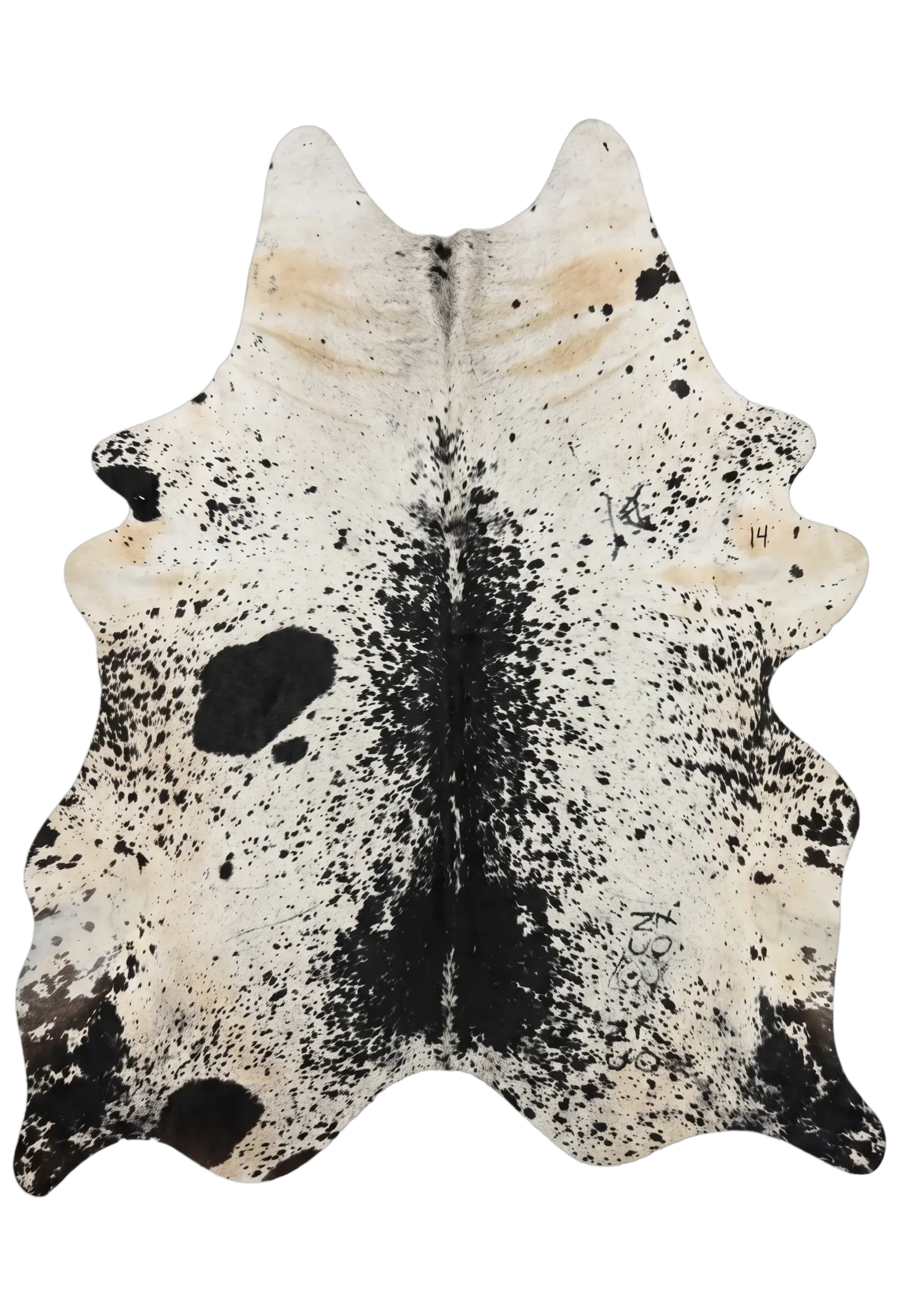 Lazlo Black Speckled Cowhide Rug 8' L X 7'2" W