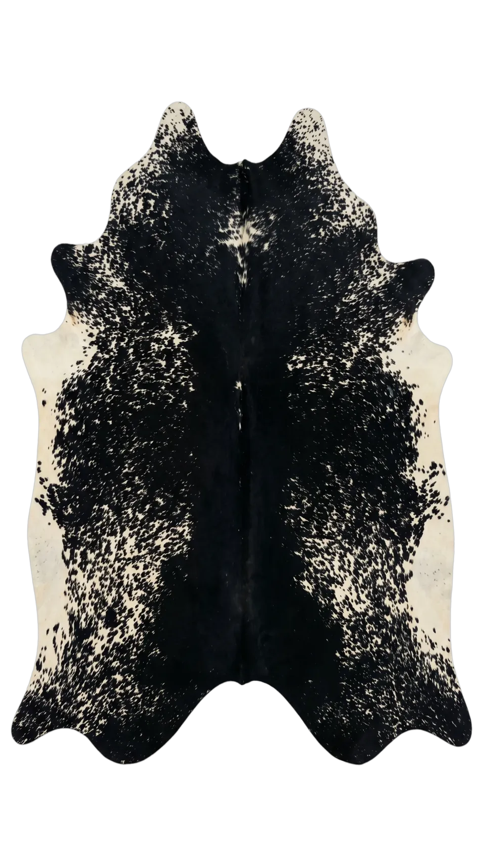 Lazlo Black Speckled Cowhide Rug 8'2" L X 7' W