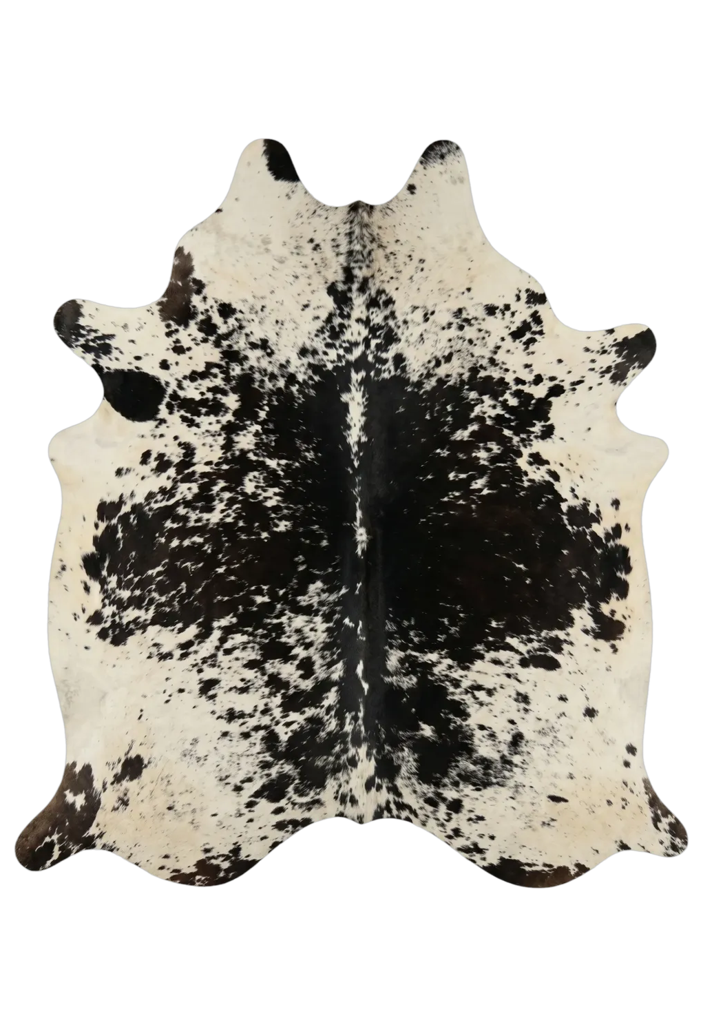Lazlo Black Speckled Cowhide Rug 7'11" L X 5'10" W
