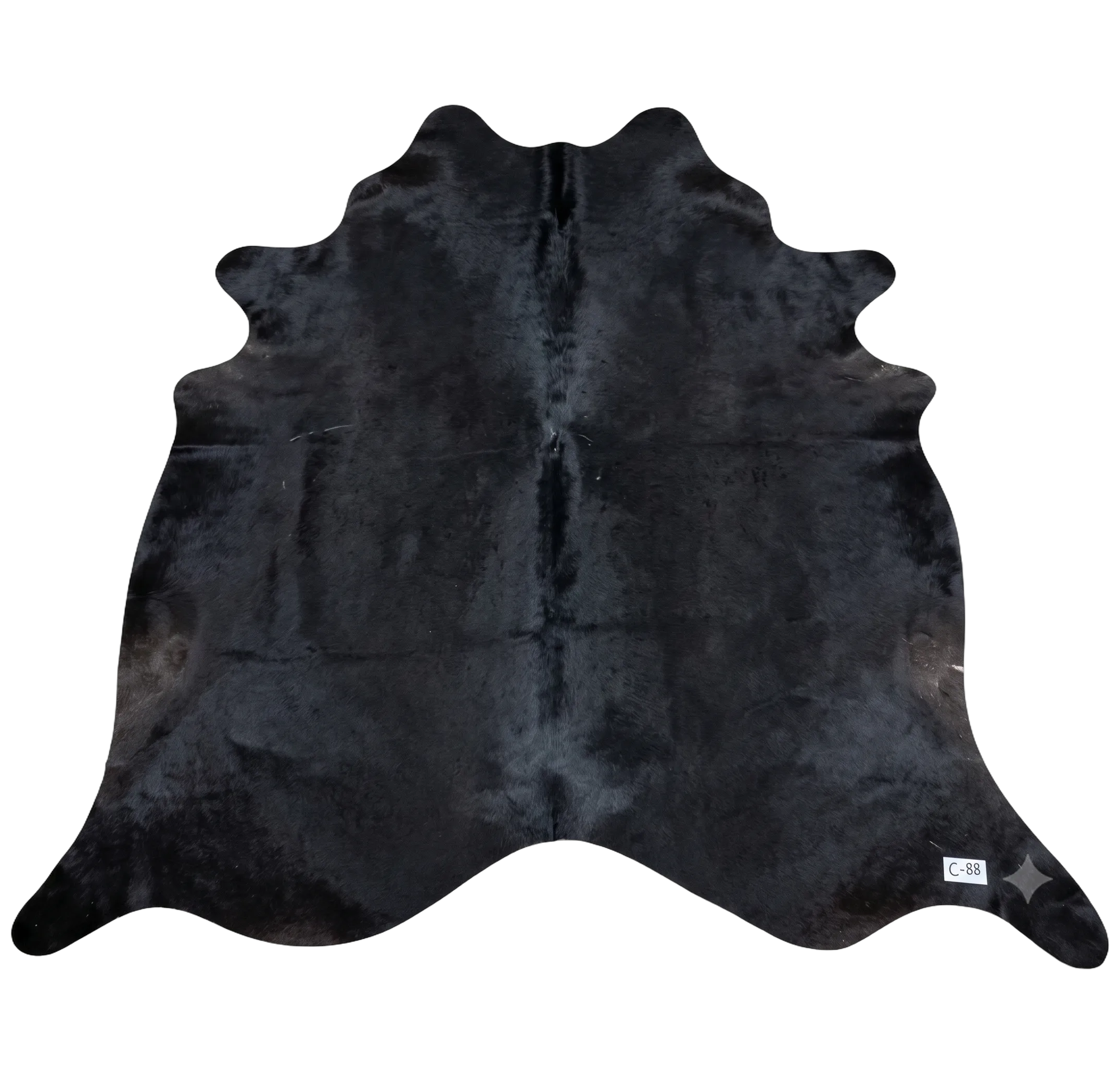 Ava Black Cowhide Rug 8' L X 6'5" W