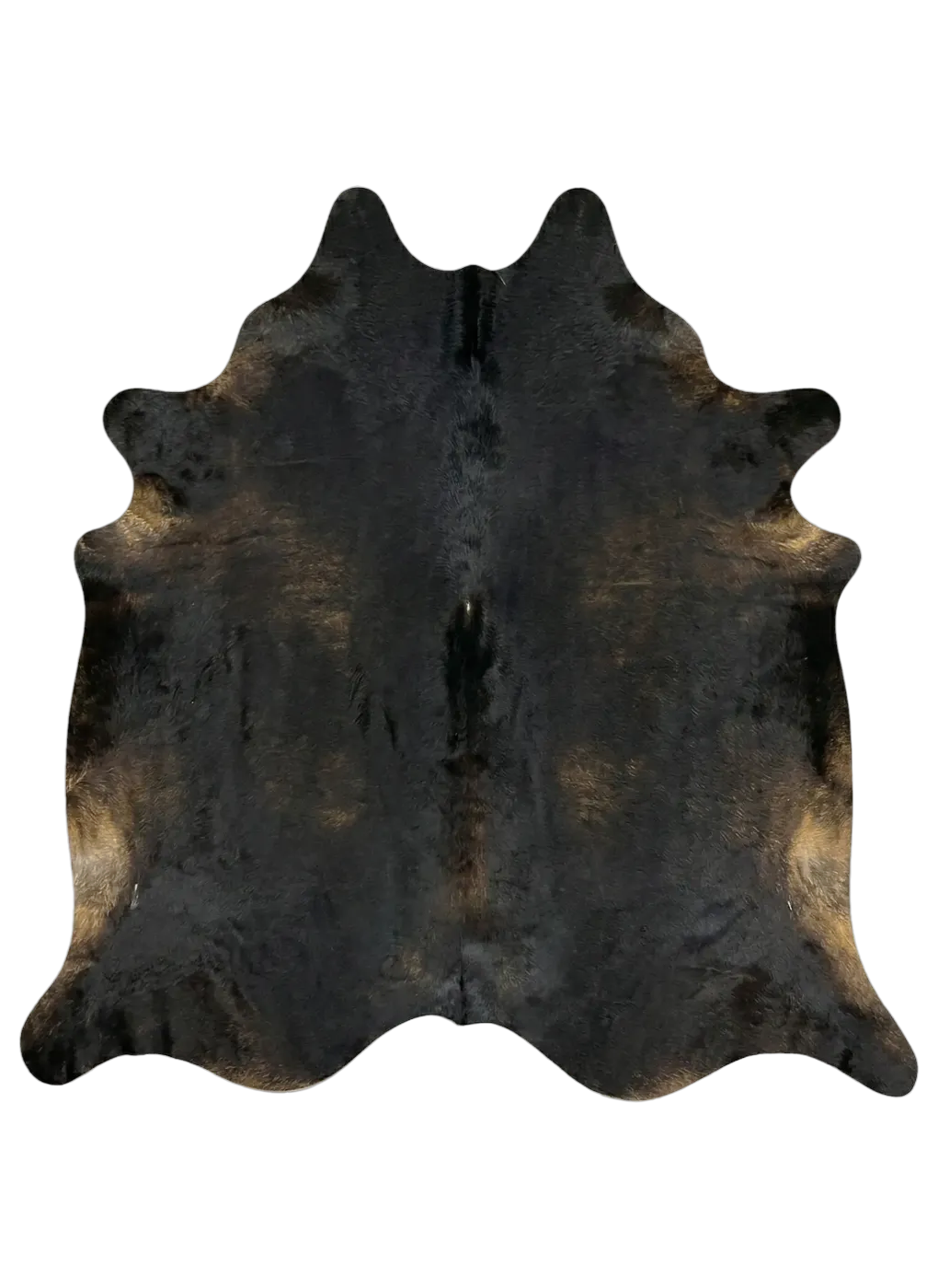 Ava Black Cowhide Rug 7'1" L X 6'5" W