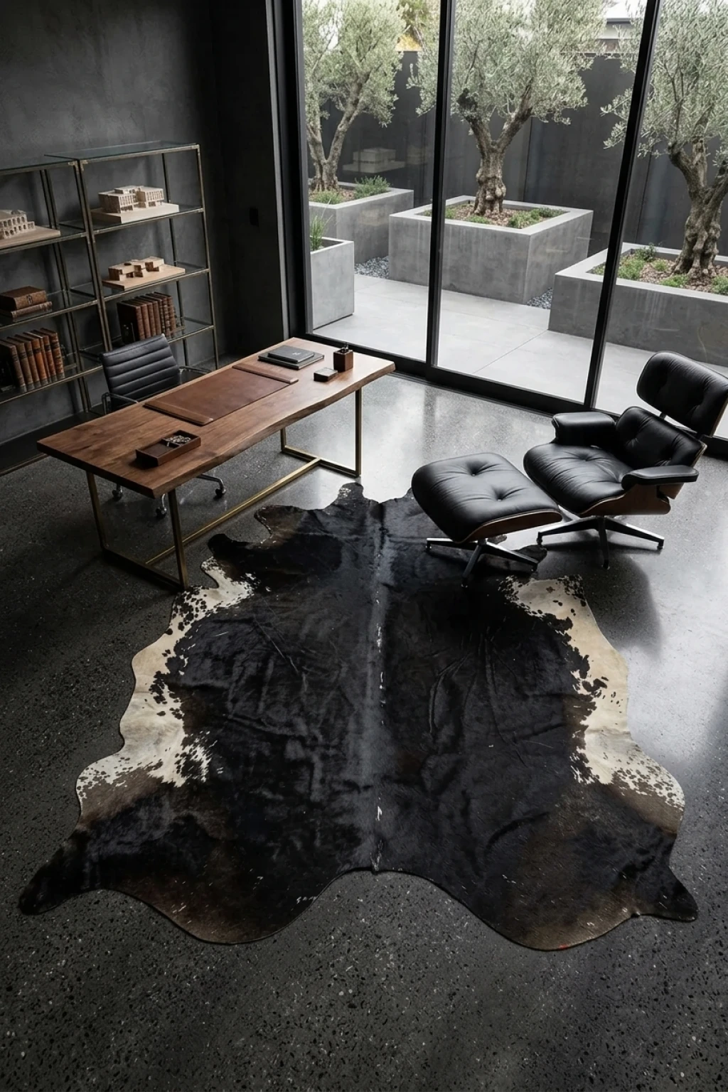 Frances Brown Speckled Cowhide Rug 8'3" L X 6'10" W