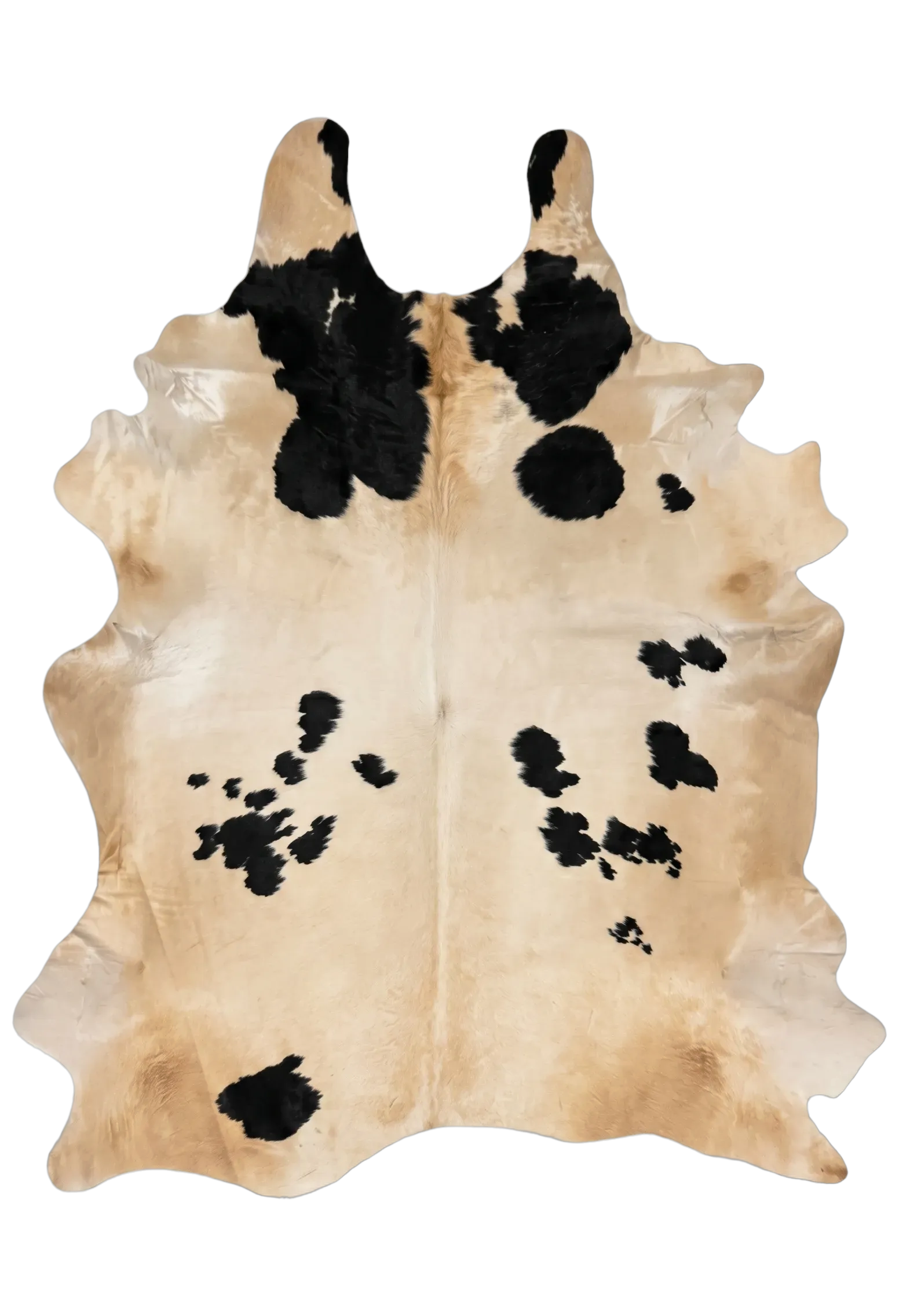 Audrey Black and White Cowhide Rug 8'1" L X 6'10" W