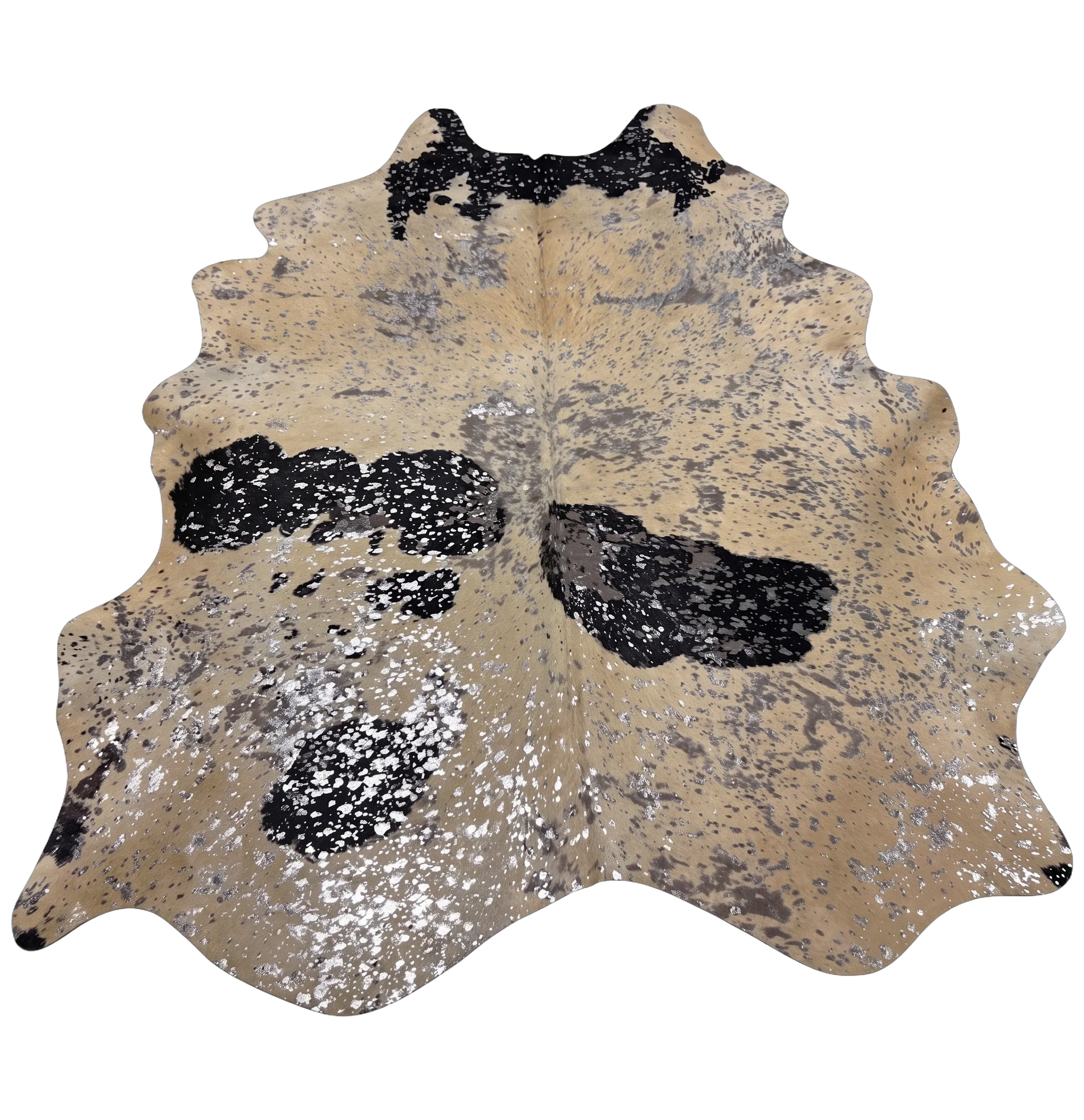 Audrey Black and White Cowhide Rug 8'2" L X 6'7" W
