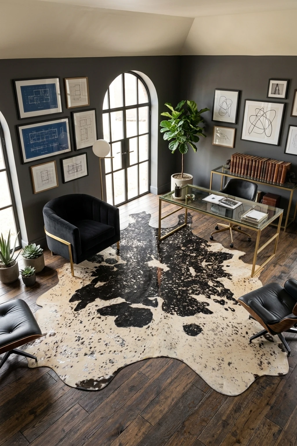 Luma Metallic Silver Cowhide Rug 7' L X 5'8" W