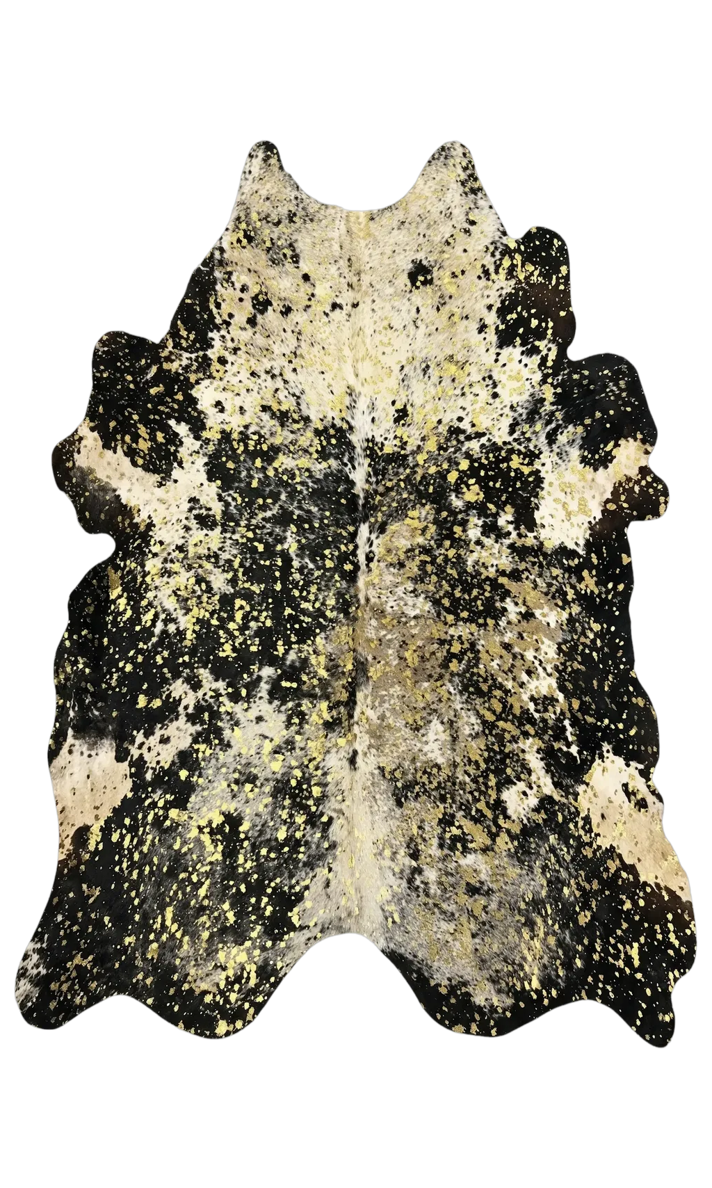 Luma Metallic Gold Cowhide Rug 8' L X 6'8" W