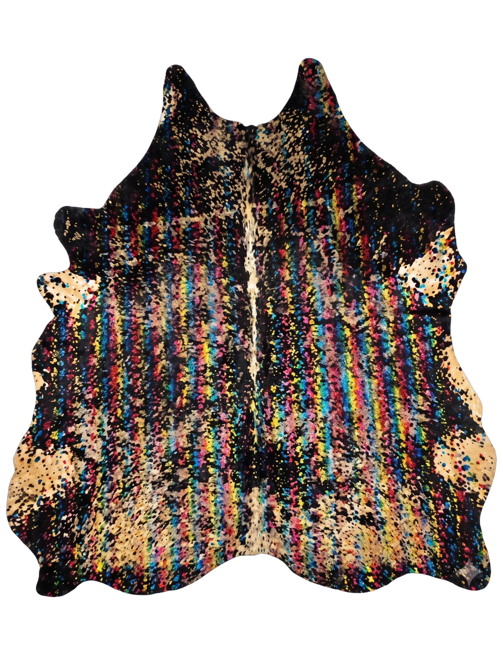 Luma Metallic Color Cowhide Rug 7'8" L X 6'6" W