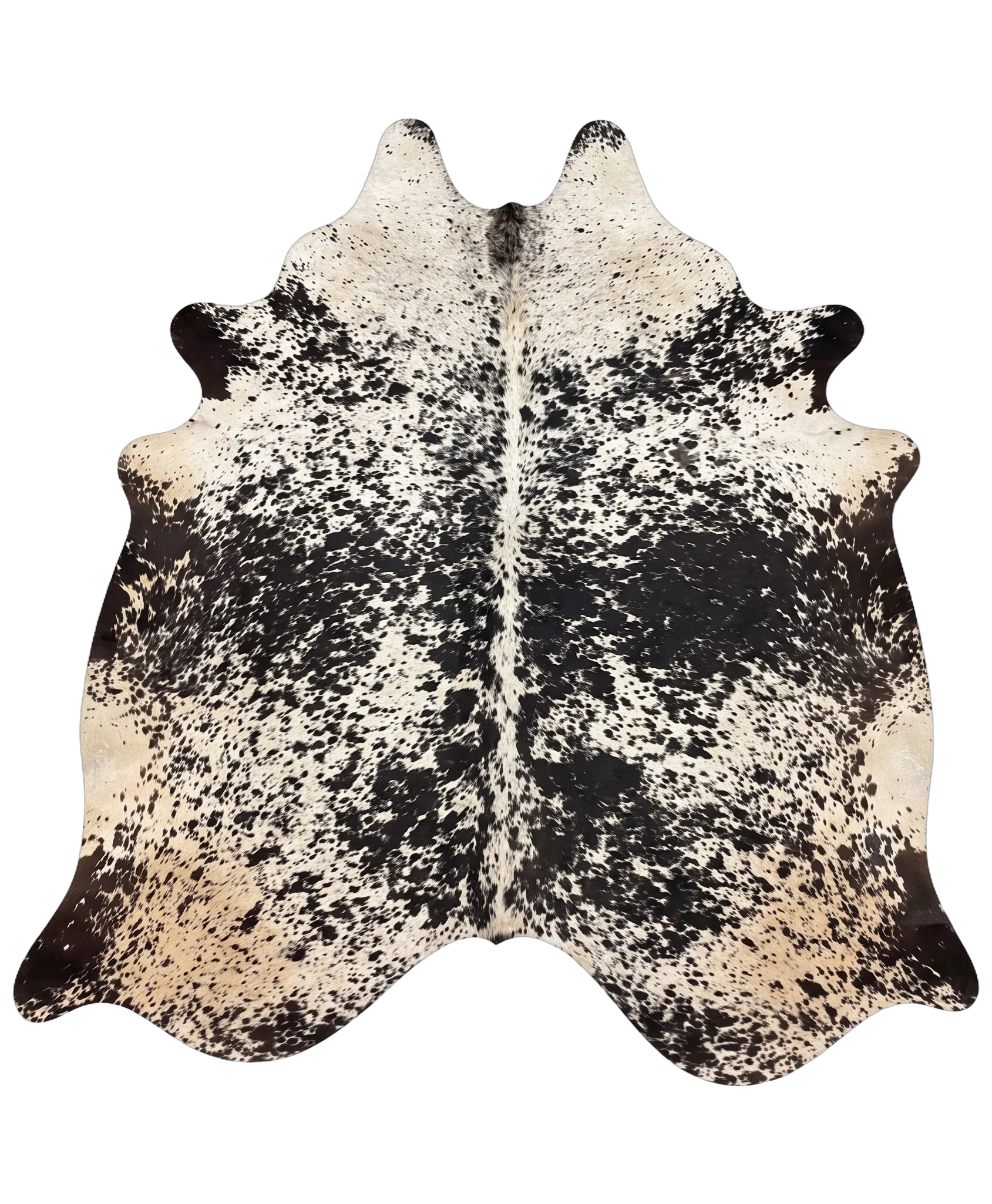 Frances Brown Speckled Cowhide Rug 7'8" L X 6'3" W