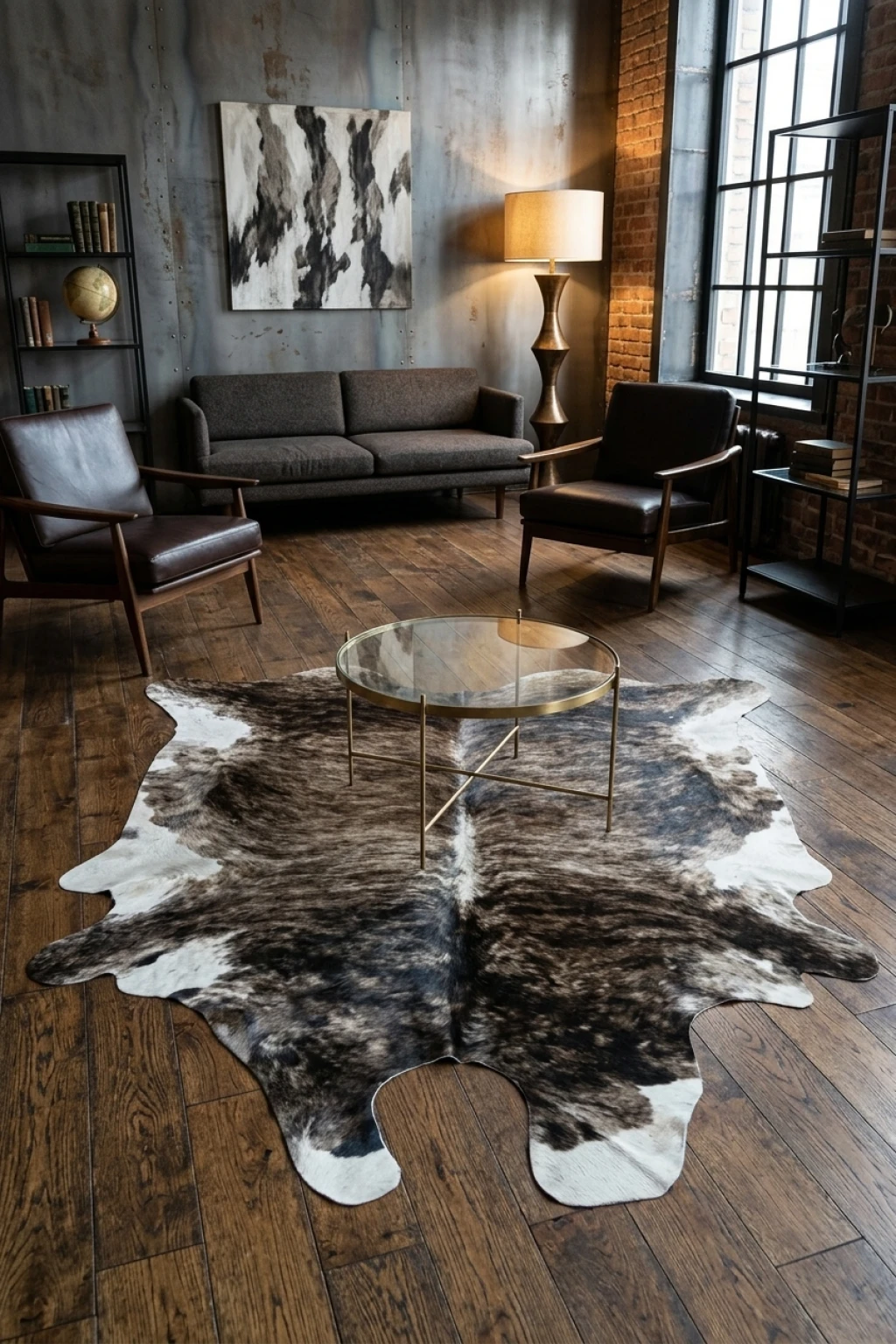  Brindle Cowhide Rug 7'6" L X 5'9" W