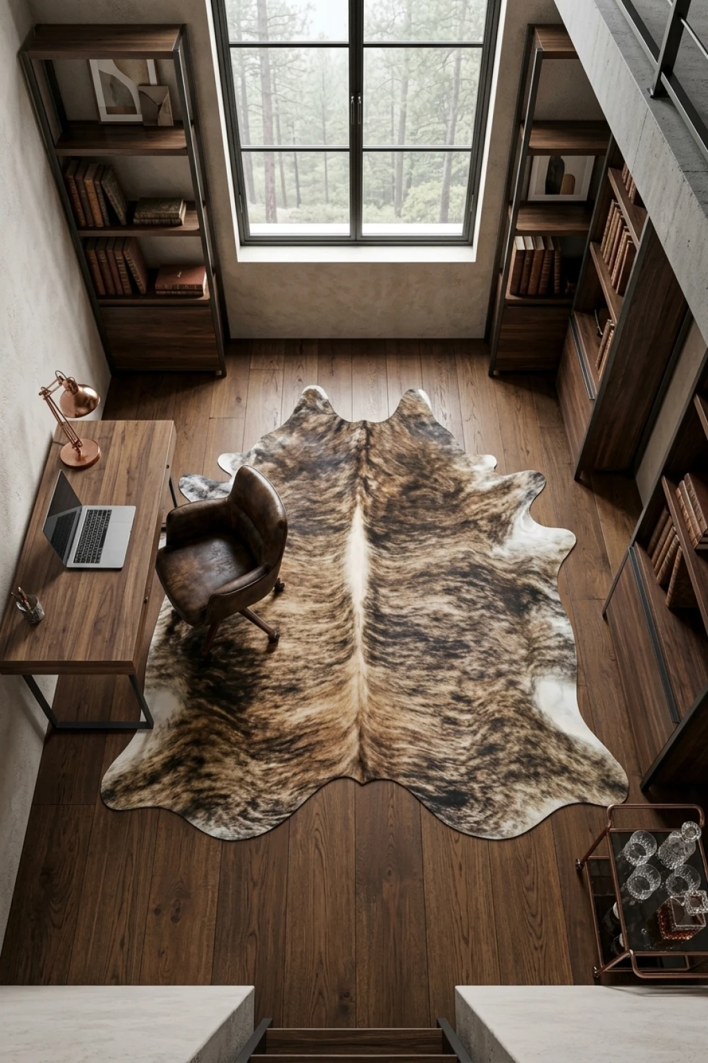 Brindle Cowhide Rug 7'2" L X 6'2" W