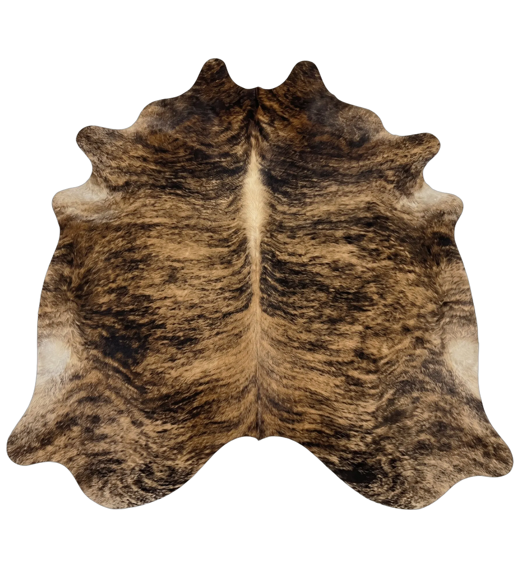  Brindle Cowhide Rug 7'2" L X 6'2" W